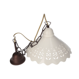 Perforated cone chandelier 30 cm with chain