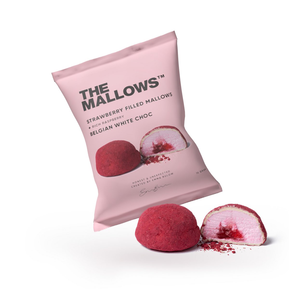 Mit Erdbeeren gefüllte Malven + Himbeere und weiße Schokolade – 16 g