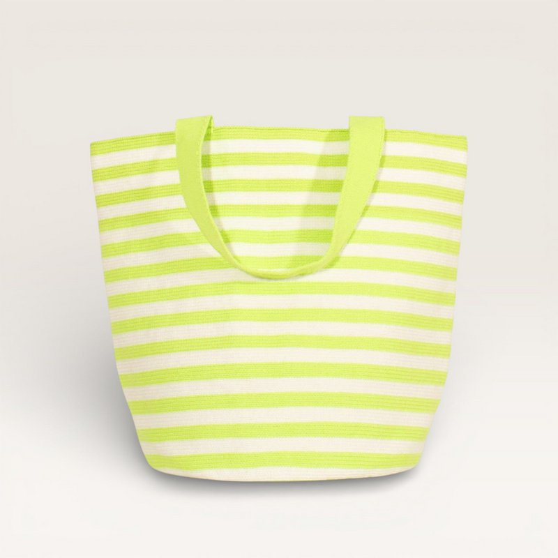 Stribet rund totalpose | Neon Green