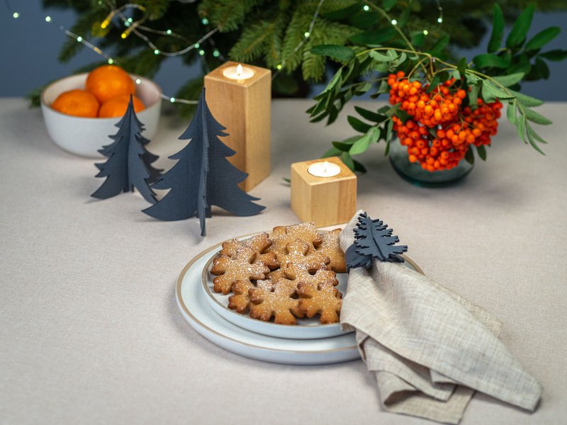 Ronds de serviette de Noël ARBRE DE NOEL