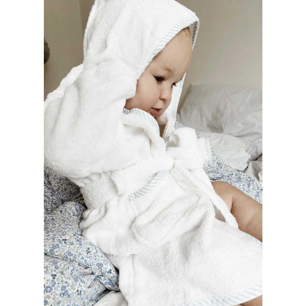 Bobbi Bathrobe - Pale blue stripe - Pale Blue Stripe