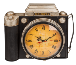 Schlüsselkasten aus Metall, Kamera mit Uhr,
