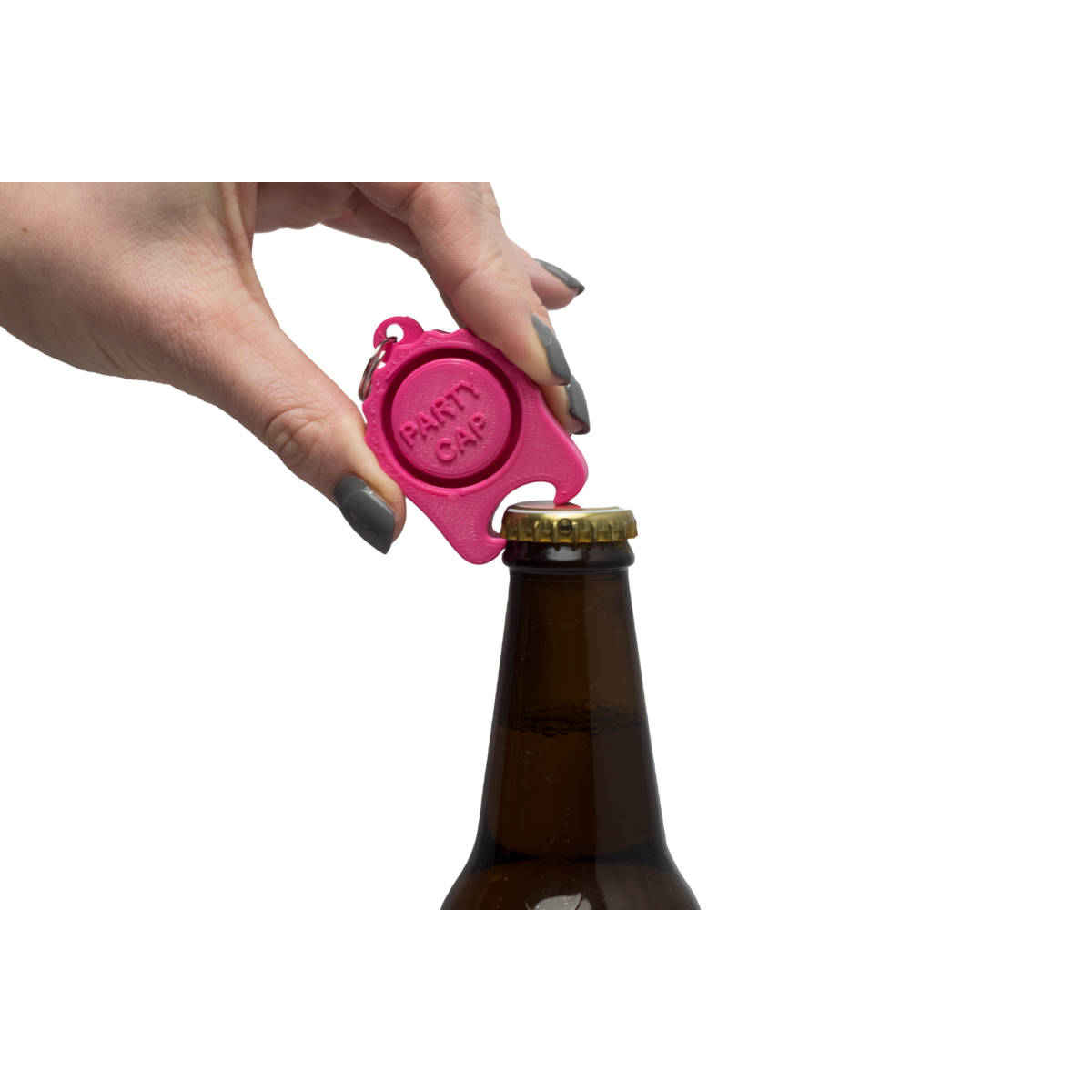 PartyCap mit Öffner Universal-Festival-Cap | Rosa