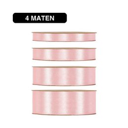 Satijn Lint Licht roze – 50m – / Double Satin Classic