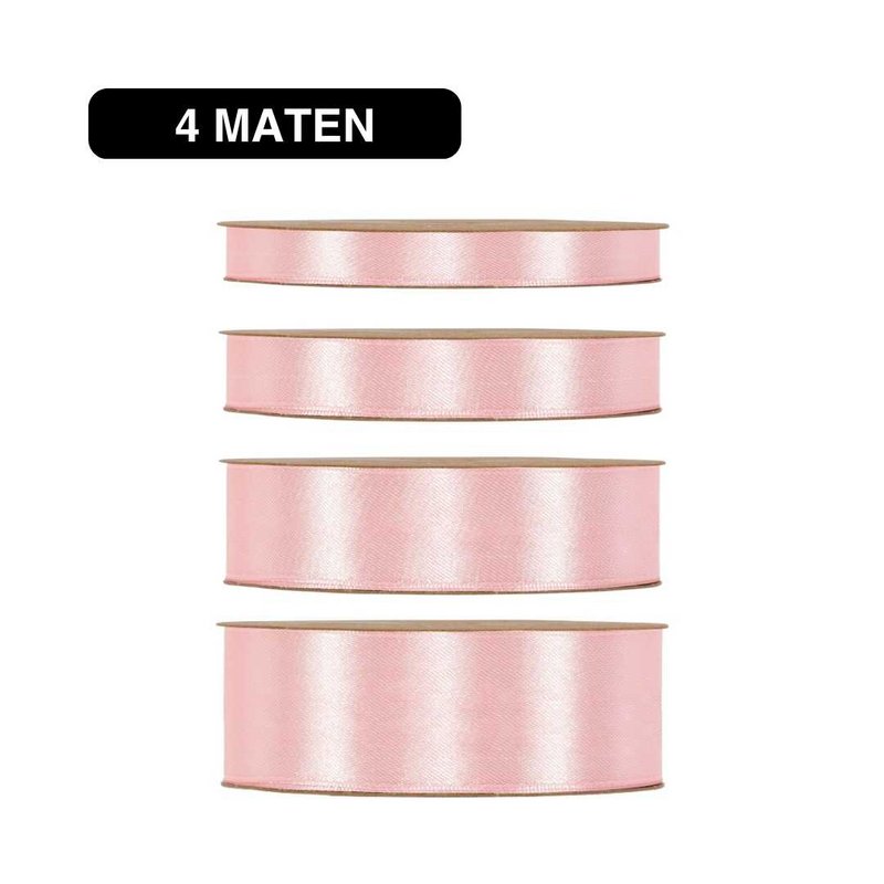Satijn Lint Licht roze – 50m – / Double Satin Classic