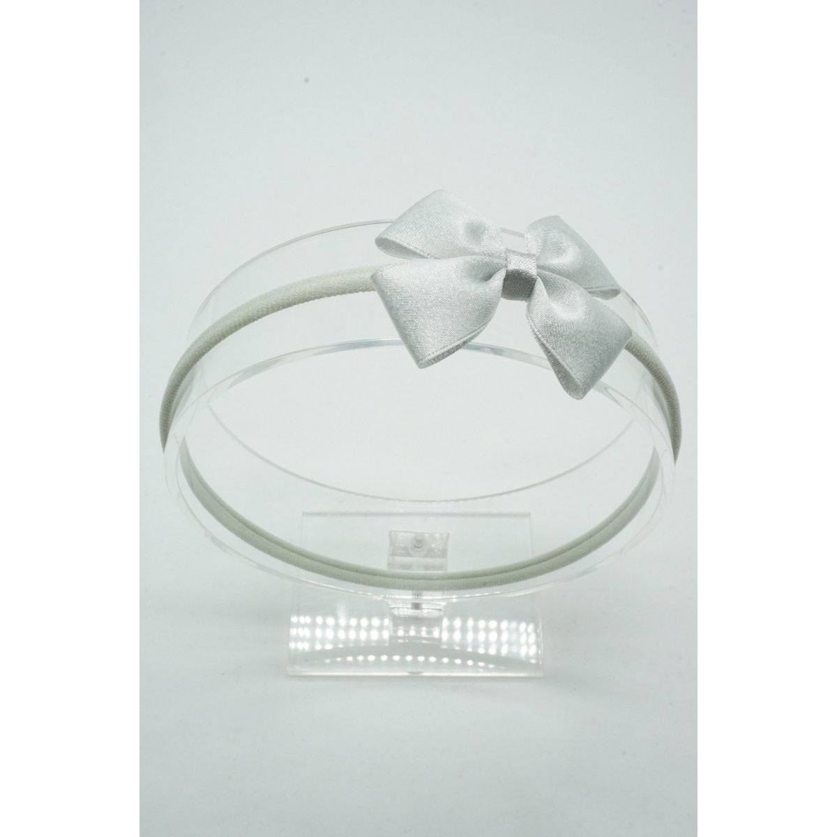 Nylon haarband metallic satijn regular mini