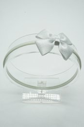 Cerchietto in nylon satinato metallizzato regular mini
