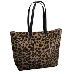 Faux fur bag "Leo" approx. 50 x 35 cm