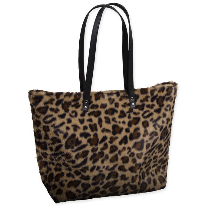 Faux fur bag "Leo" approx. 50 x 35 cm