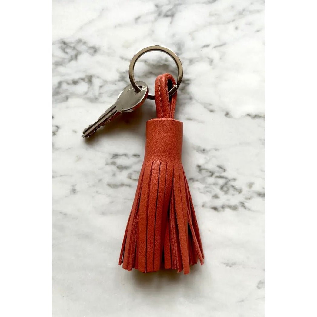 Porte-clés en cuir - "Mariyam" - marron