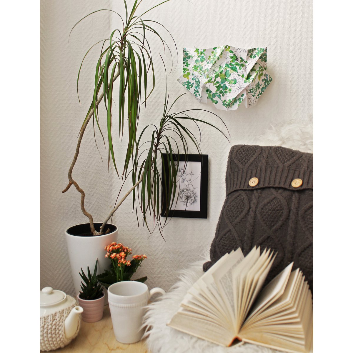 Lámpara de pared Paper Origami - Motivo Primavera