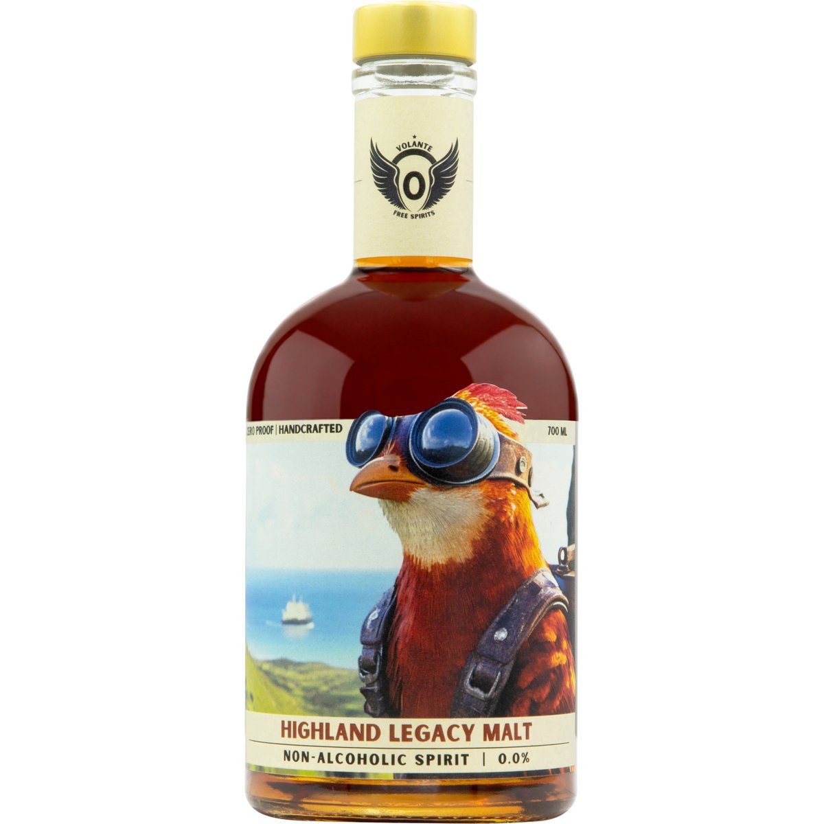 Volante Highland Legacy Malt 0.0% – Bebida espirituosa estilo whisky sin alcohol – 700 ml