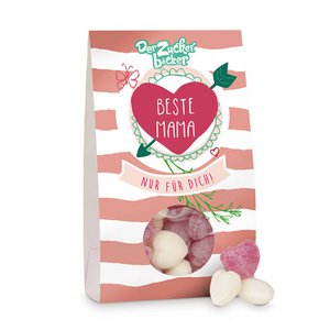 Naschportion Beste Mama Bonbon Herzen Kirsche Eiszucker