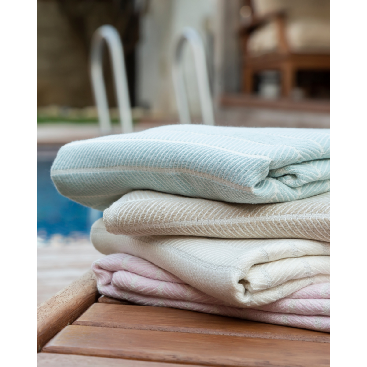 ILVA Bamboo Cotton Hammam Spa Towel – Lightweight & Compact – Mint - 180x100 cm