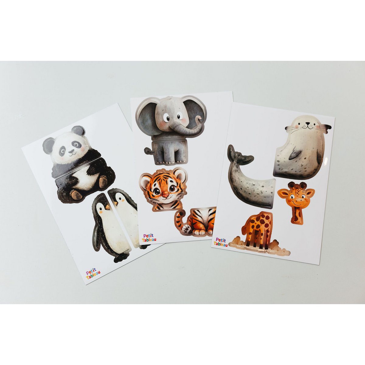 Zestaw magnesów dla dzieci - Puzzle ze zwierzętami