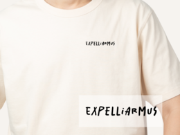 Opstrijktransfer “Expelliarmus” – DTF-transfer, zwart/wit