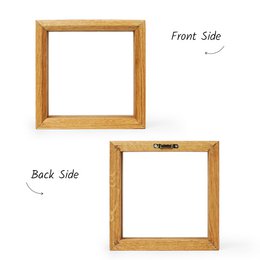 Frame di display da record in vinile in legno, cornice di quercia per arte dell'album da 12 pollici, supporto di copertina LP indipendente per ripiani o pareti