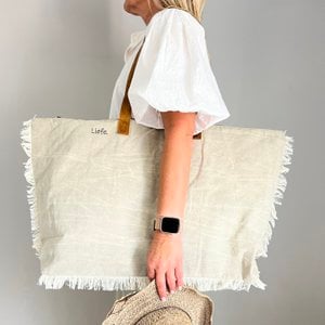 BohoBag (vintage light canvas) beachbag NEW BATCH