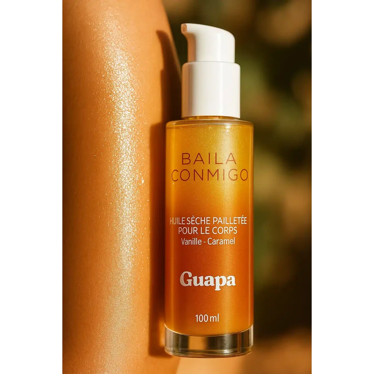 Olio corpo secco glitterato - GUAPA - Caramello alla vaniglia