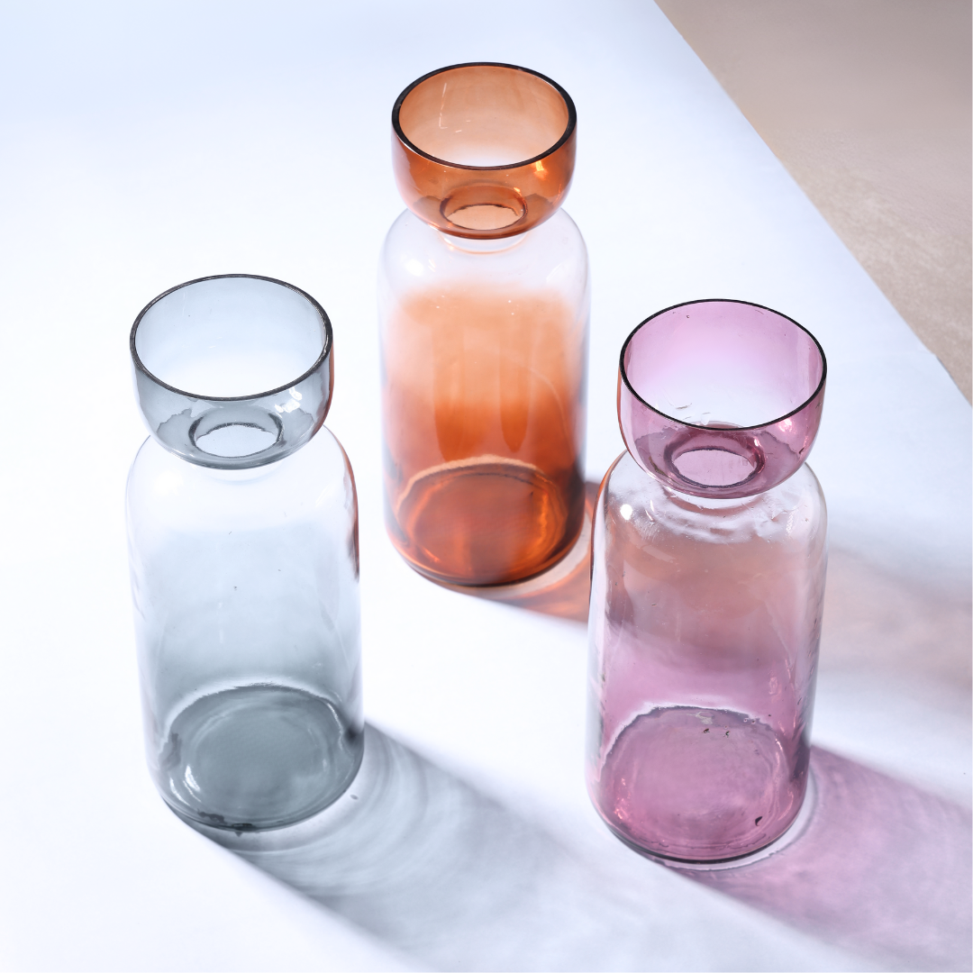 Vase | Handblown Tinted Grande Size Colors | Glass