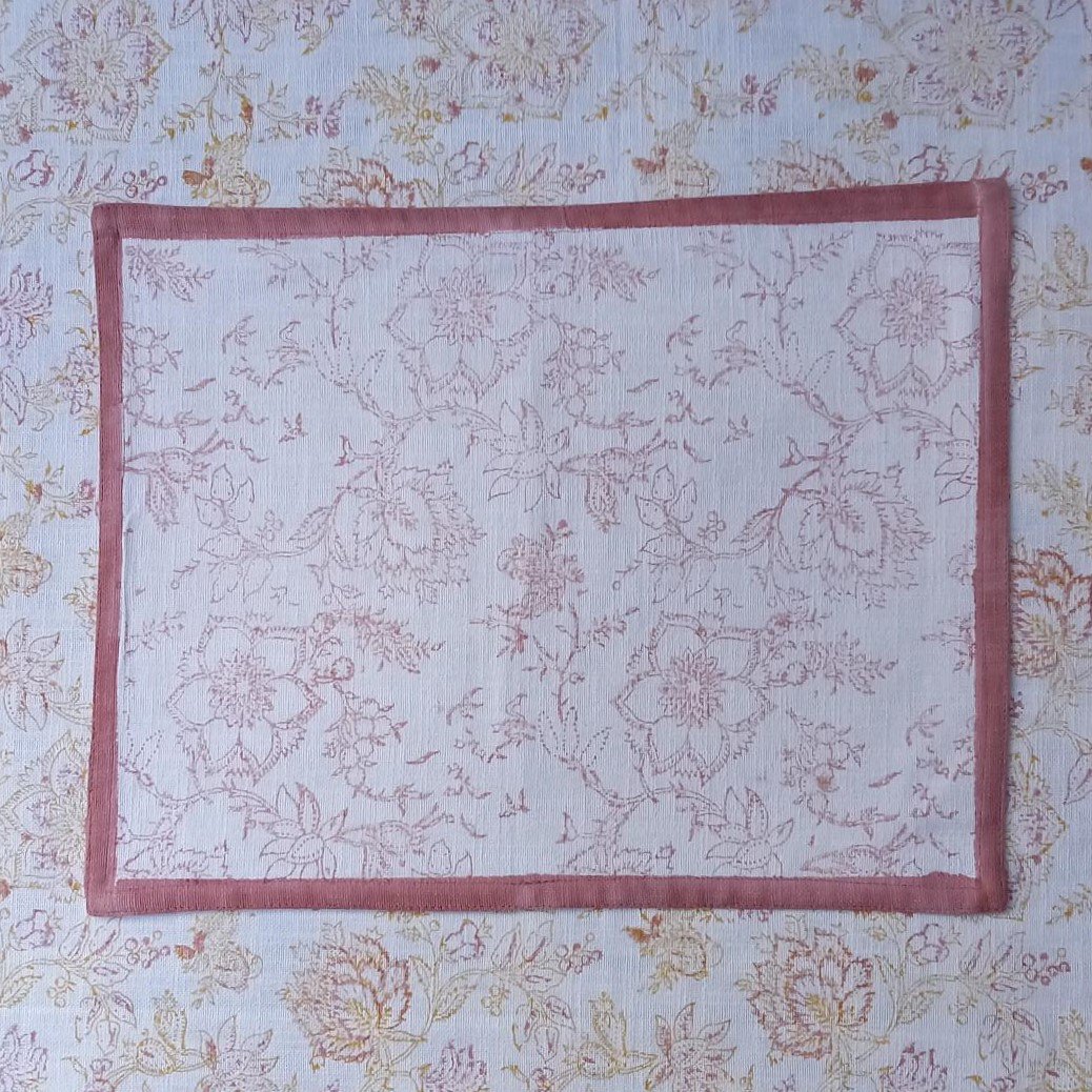 Set de Table 'Fleur' ​​Vieux Rose