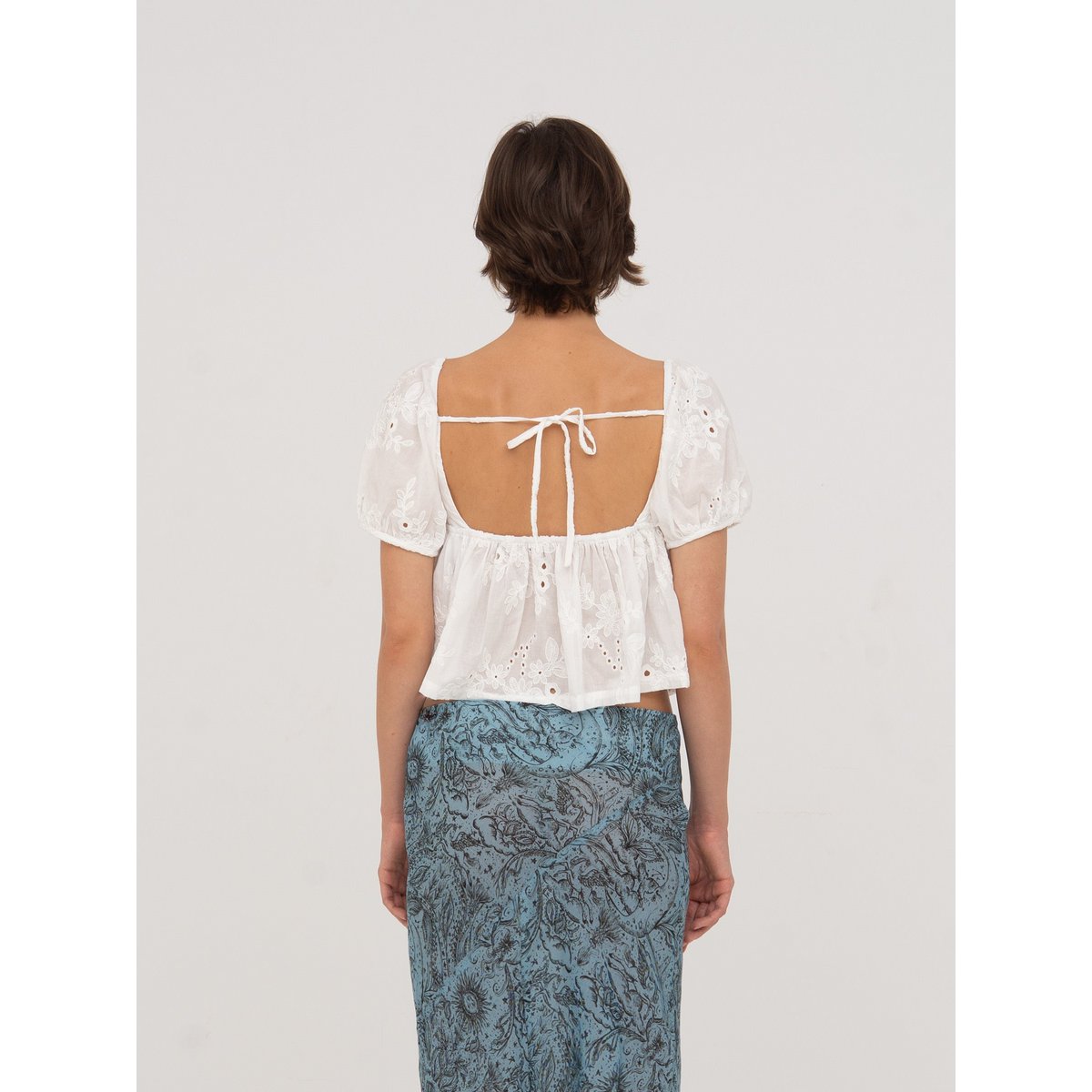 Vera Embroidered White Top