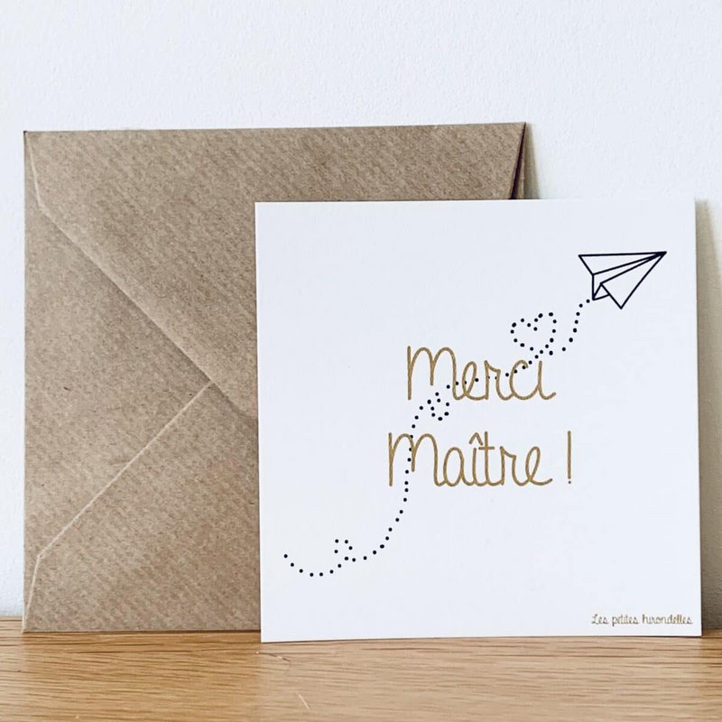 Card and envelope - Thank you Master