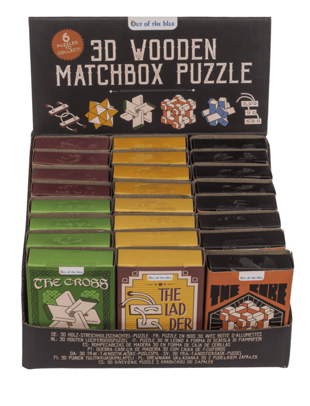 3D Wooden match box puzzle,