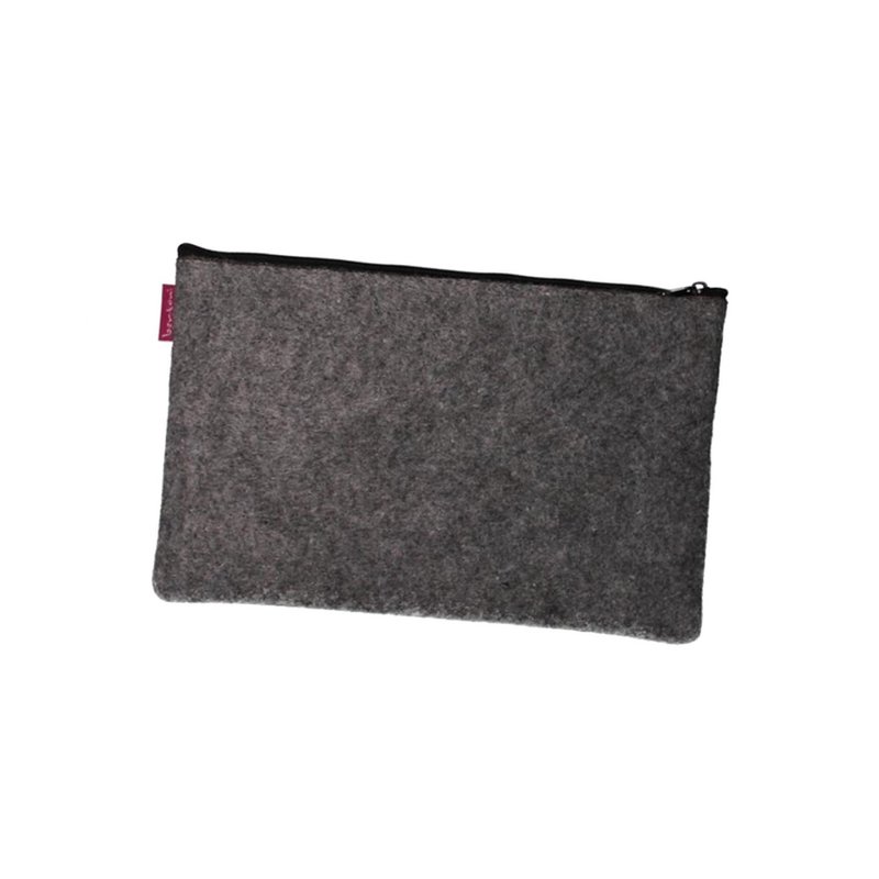 Bazyl Pochette In Grey Felt Pocket Line Bertoni