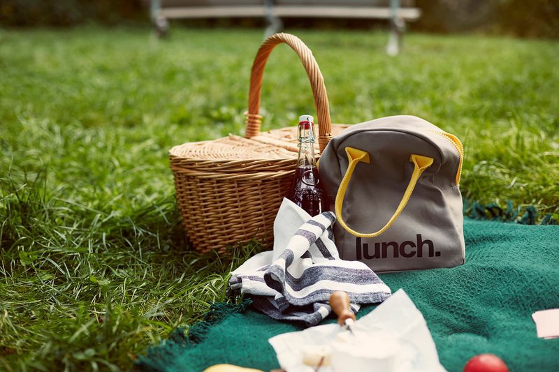 Fluf - Zipper Lunch Grey/Yellow