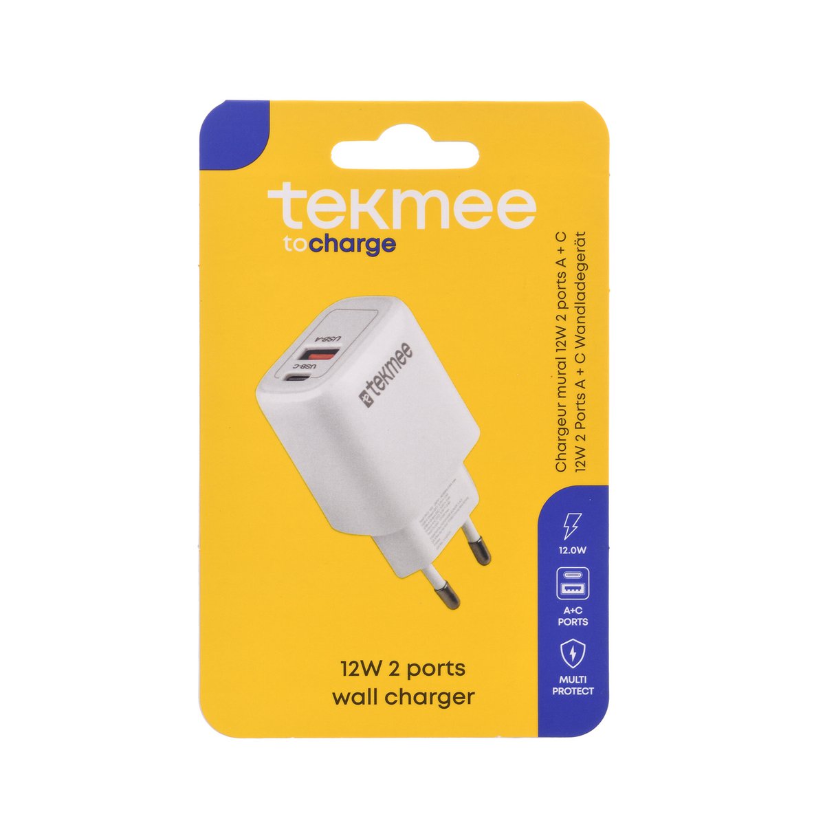 Chargeur mural Type A et C 12W