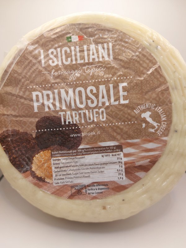 Pecorino z Sycylii primo sprzedaż z czarną truflą 225 gr