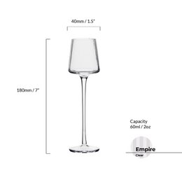 Set of 4 Empire Clear Liqueur Glasses