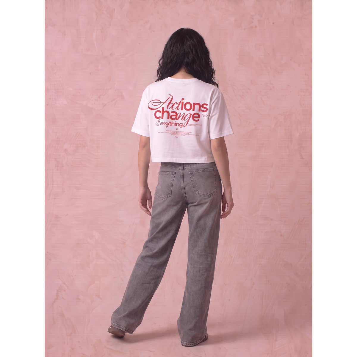 T-shirt Cropped Donna Change Bianca