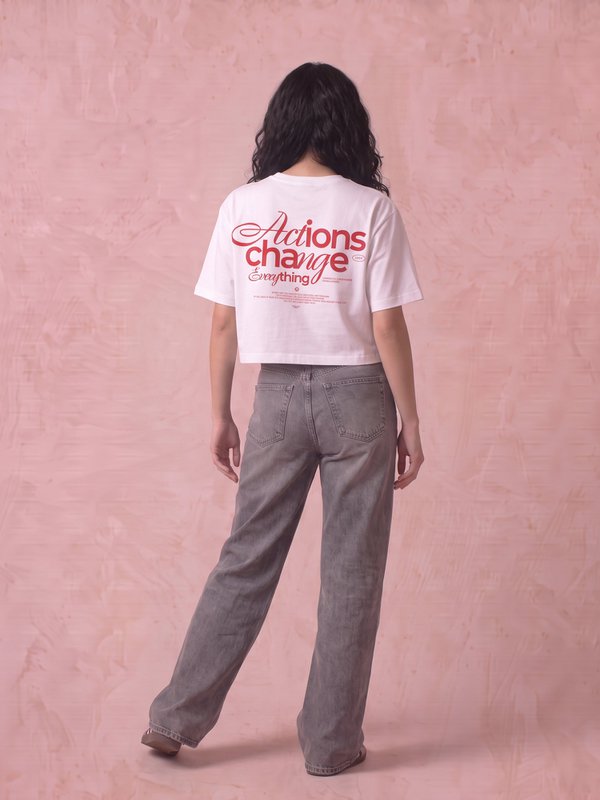 T-shirt Cropped Donna Change Bianca