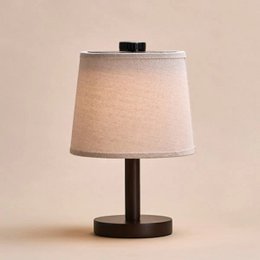 Rover dunkelbraune wiederaufladbare Holzlampe