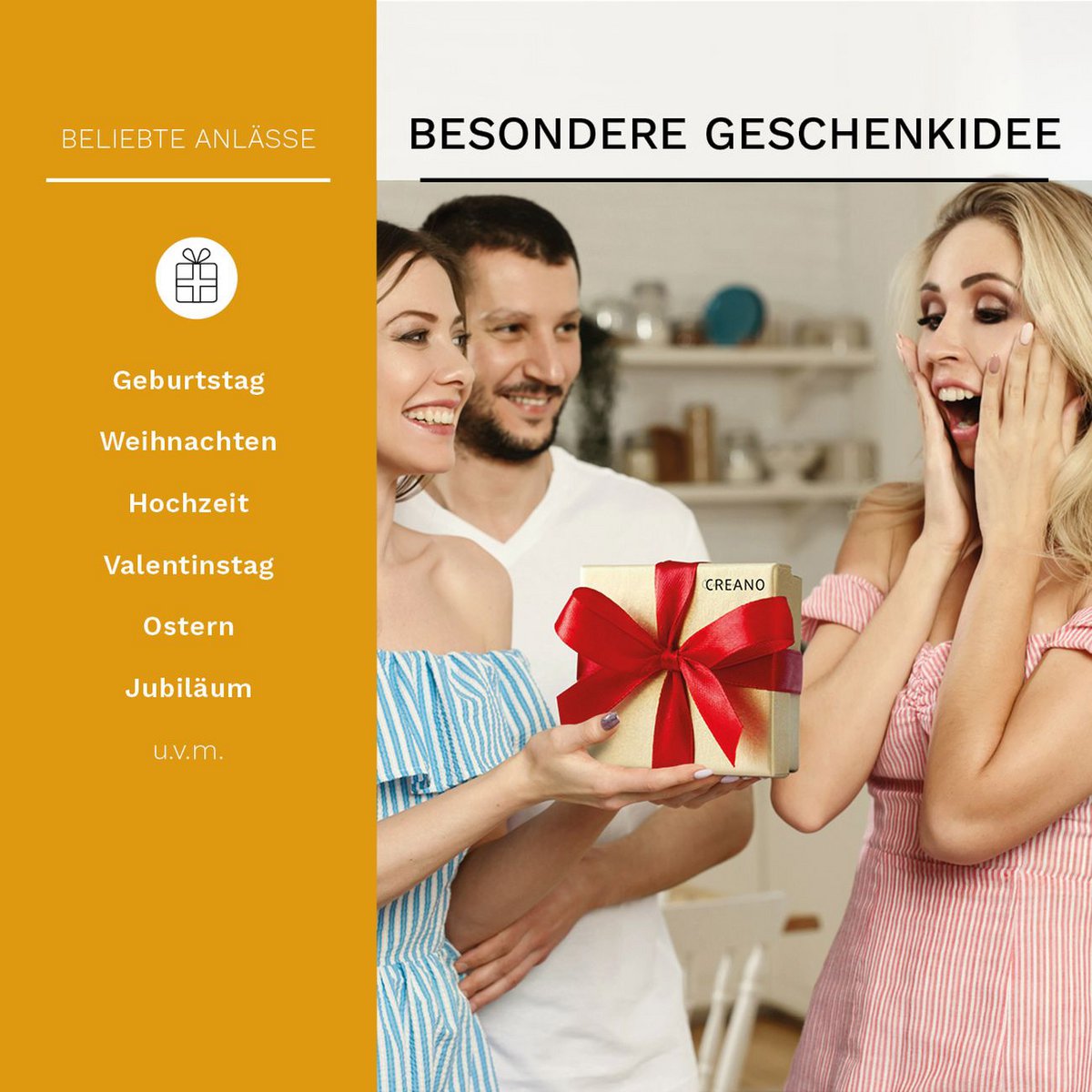 Creano ErblühTeelini cadeauset theeglas 8 theebloemen witte thee