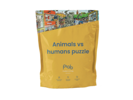 Tiere gegen Menschen Puzzel