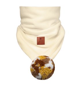 Winter bandana ALPACA BOHO Ivory Brown M