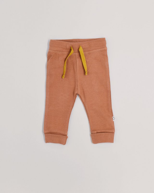 Legging canalé coñac
