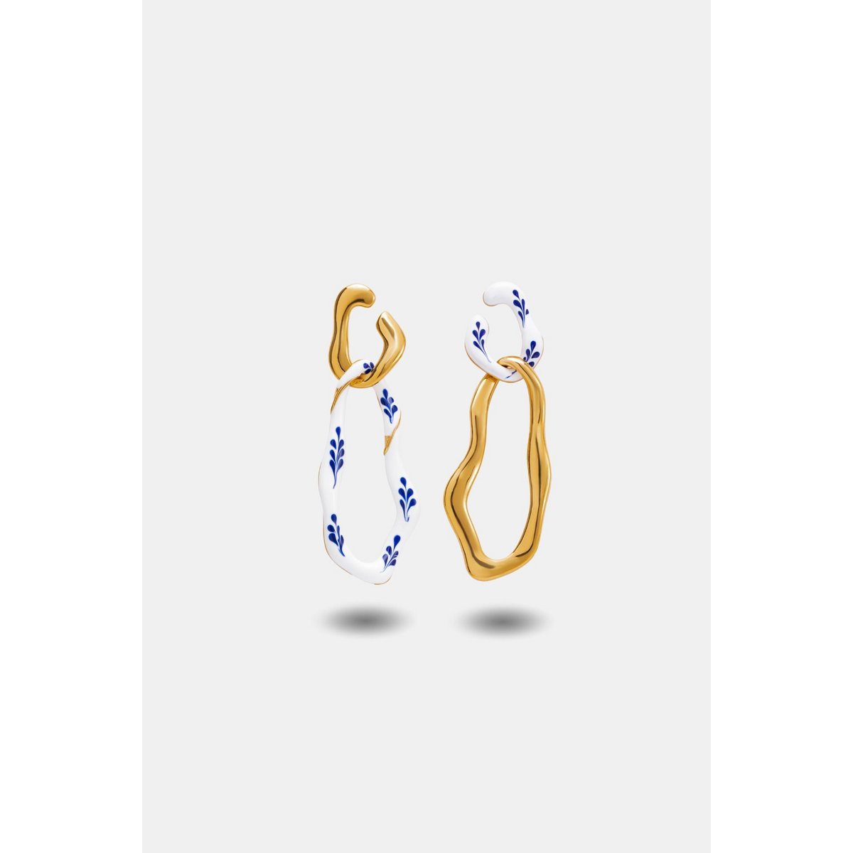 Varia Enamel 2-in-1 Earrings — White