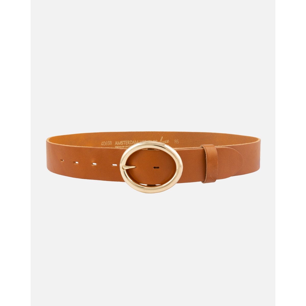 AUF BESTELLUNG Calvin | Vintage Ledergürtel mit runder Schnalle