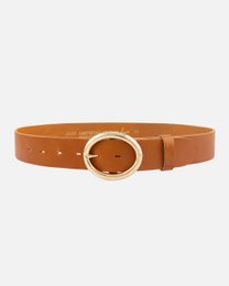 MADE TO ORDER Calvin | Vintage Round Buckle Leather Belt