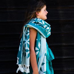 Hamamdoek biologisch katoen Defne oceaangroen