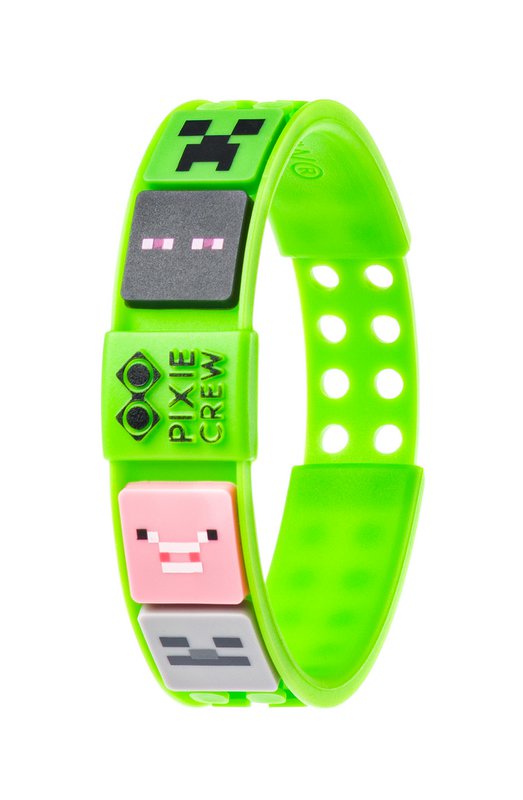Silicone bracelet PIXIE CREW Minecraft Minecraft characters, green