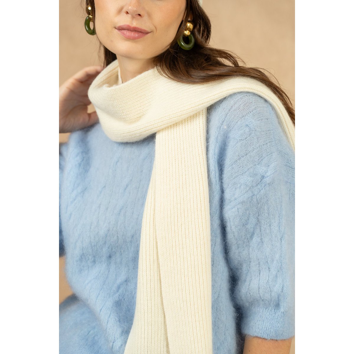 Bonnet et écharpe en 100% laine merinos
