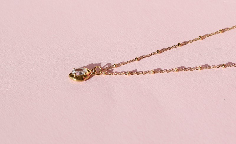 Ede - Collier minimaliste de perles de cristal