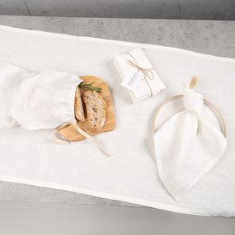 Sac à pain en lin | Blanc cassé