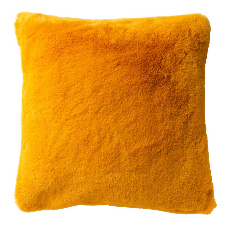Dutch Decor ZAYA - Cushion 60x60 cm - Faux fur look - Extra large - Golden Glow - Yellow