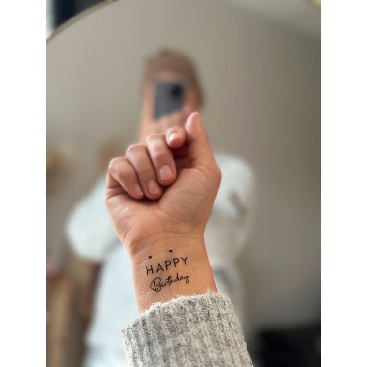 Tatuaggio temporaneo Sioou Happy Birthday x5